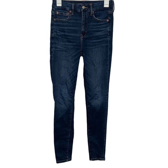 American Eagle Dark Wash High Waisted Skinny Jeans - Picture 1 of 4